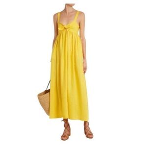 Mara Hoffman Linen Yellow Maxi Dress